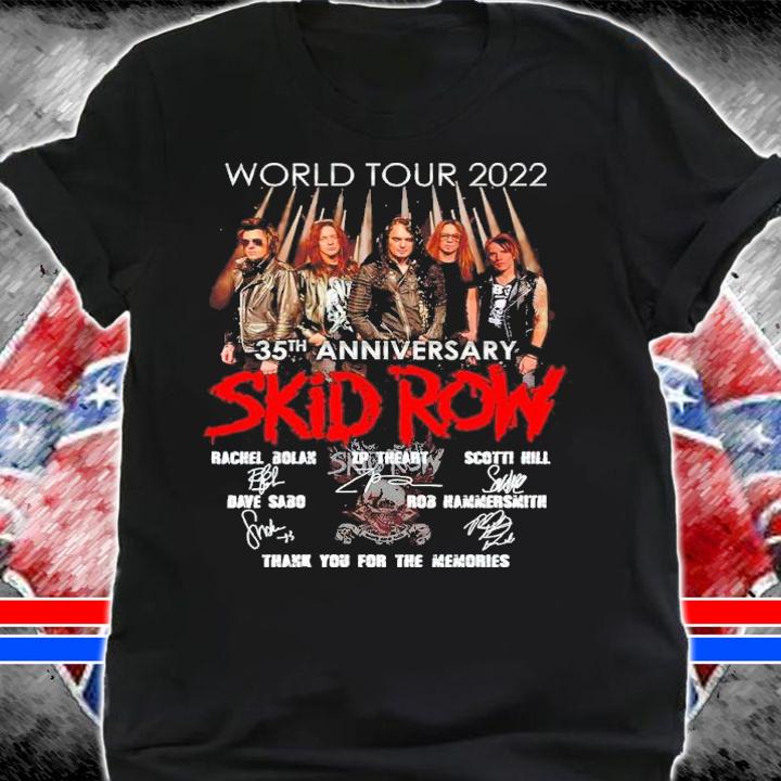 35th anniversary Skid Row signatures thank you for the memories shirt t-shirt shirt