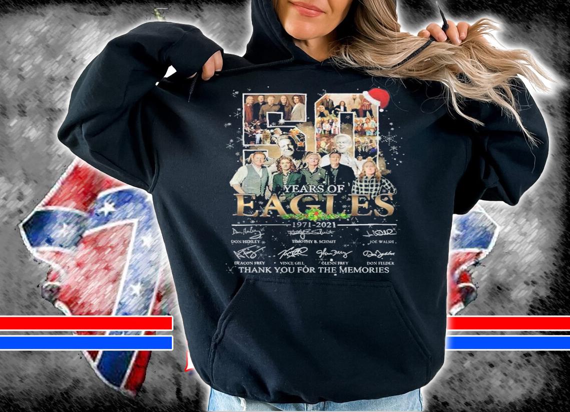 50 years Eagles 1971-2021 signatures Christmas shirt t-shirt hoodie