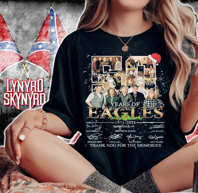 50 years Eagles 1971-2021 signatures Christmas shirt t-shirt woman shirt