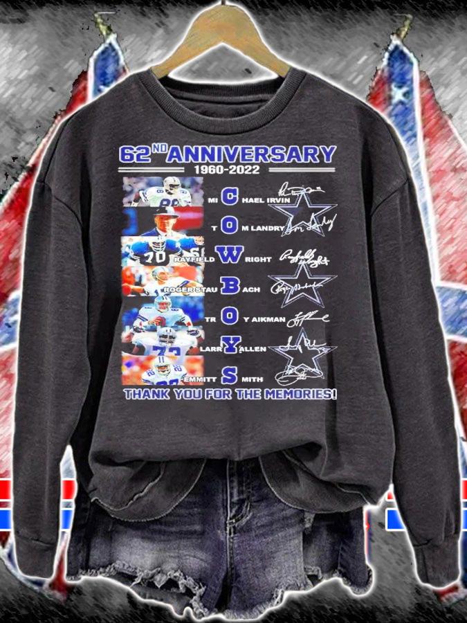 62nd Anniversary 1960-2022 Cowboys Signatures Thank You For The Memories Shirt t-shirt