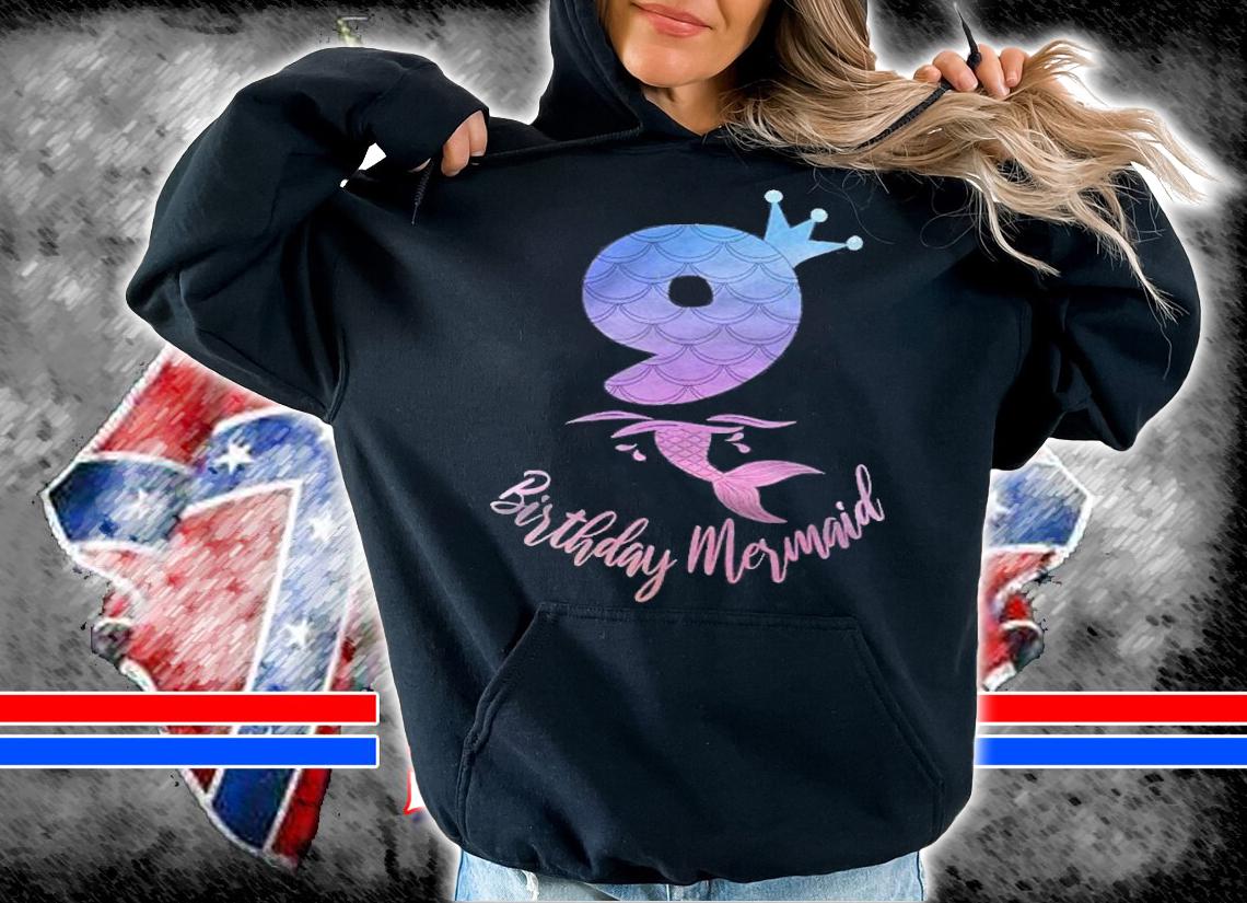 9Th Birthday Mermaid 9 Years Old B-Day Girl Shirt t-shirt