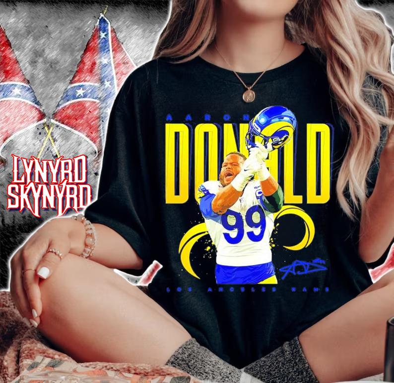 Aaron Donald Los Angeles Rams Basketball Signatures Shirt t-shirt woman shirt