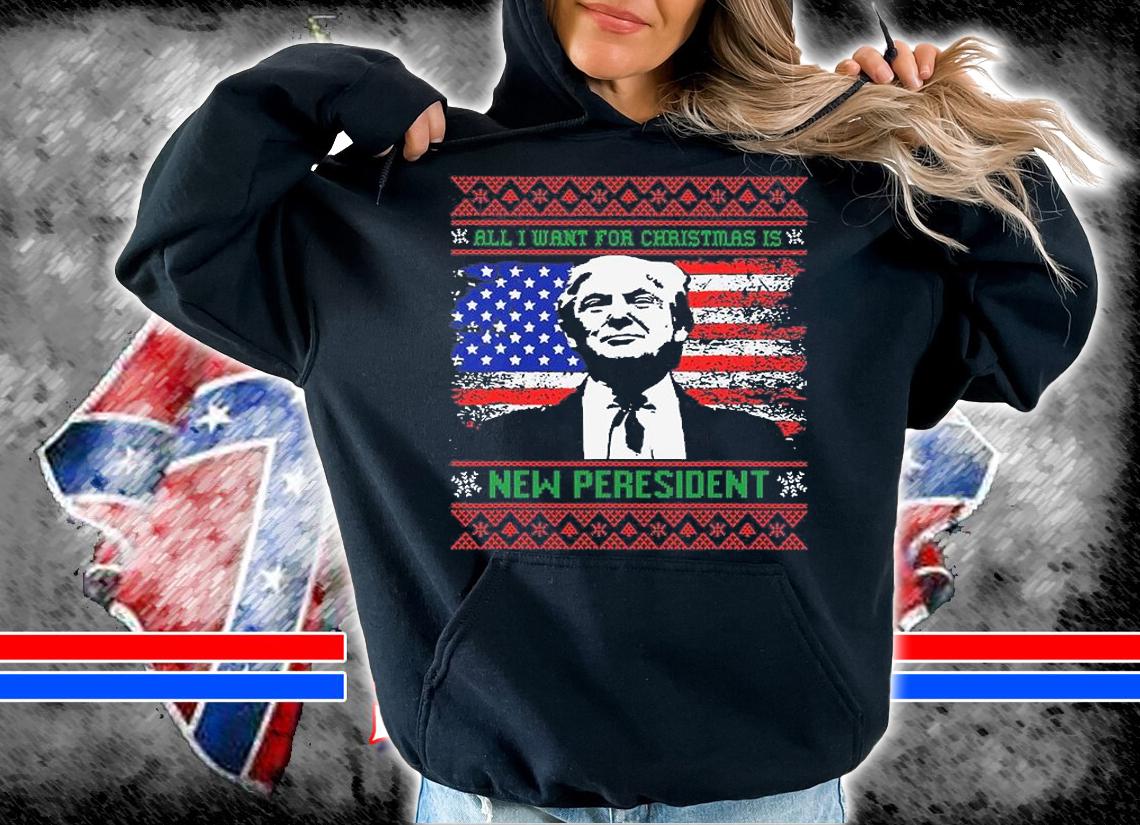All I Want Christmas Is A New President Trump Christmas T-Shirt t-shirt