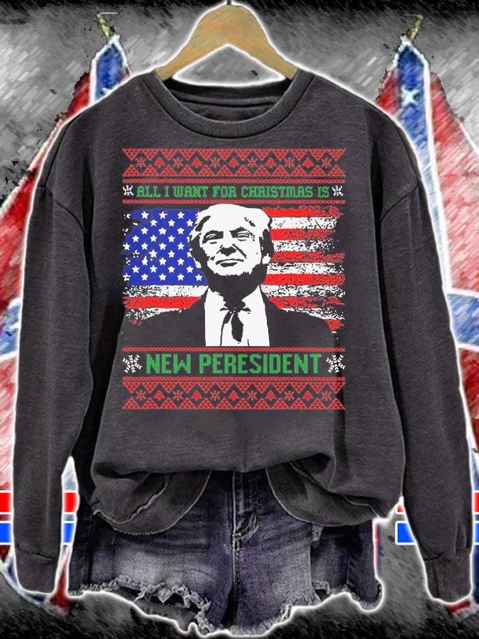All I Want Christmas Is A New President Trump Christmas T-Shirt t-shirt