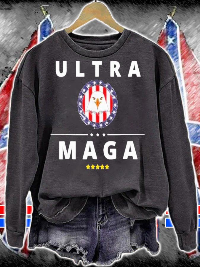 Anti Joe Biden Ultra Maga Pro Trump Support USA Flag Shirt t-shirt sweatshirt