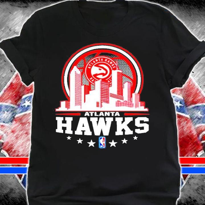Atlanta Hawks NBA City Skyline T-Shirt t-shirt shirt