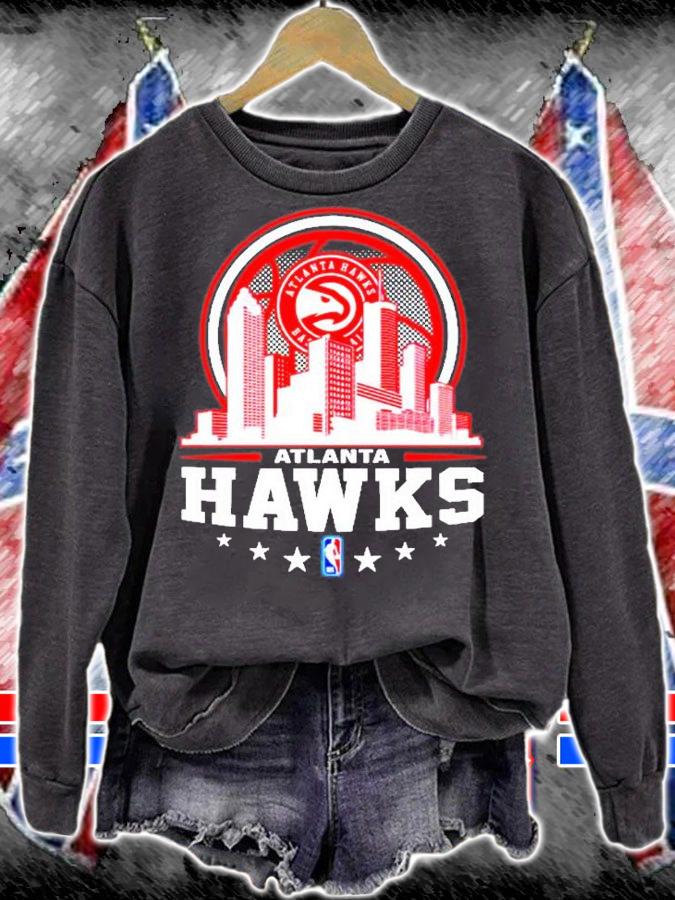 Atlanta Hawks NBA City Skyline T-Shirt t-shirt sweatshirt