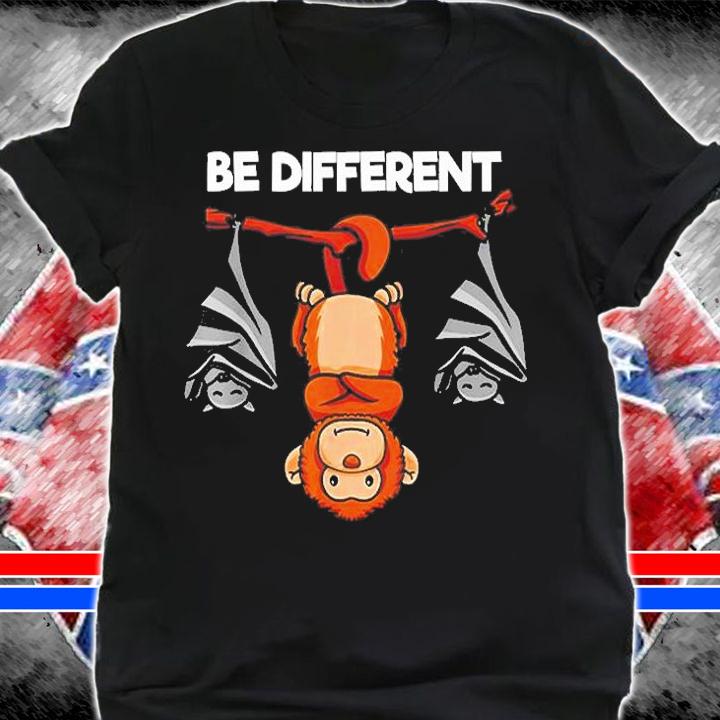 Be Different Hanging Monkey On Tree With Sleeping Bats T-Shirt t-shirt shirt