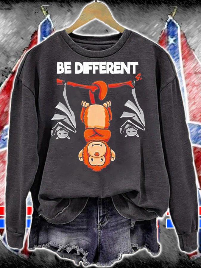 Be Different Hanging Monkey On Tree With Sleeping Bats T-Shirt t-shirt sweatshirt