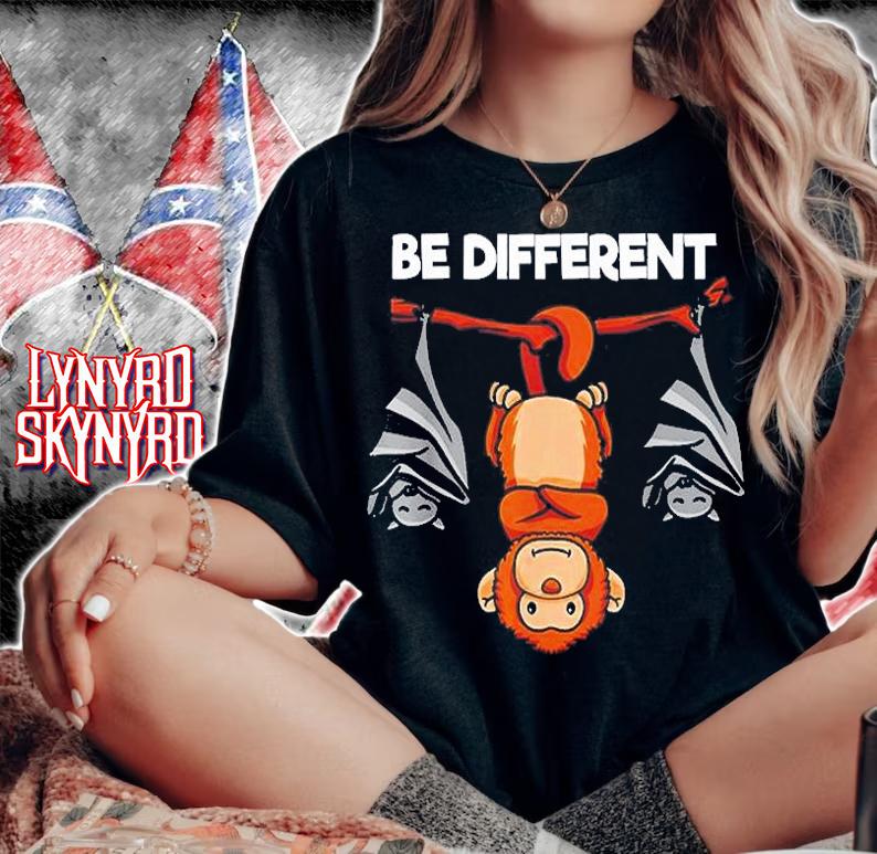 Be Different Hanging Monkey On Tree With Sleeping Bats T-Shirt t-shirt woman shirt
