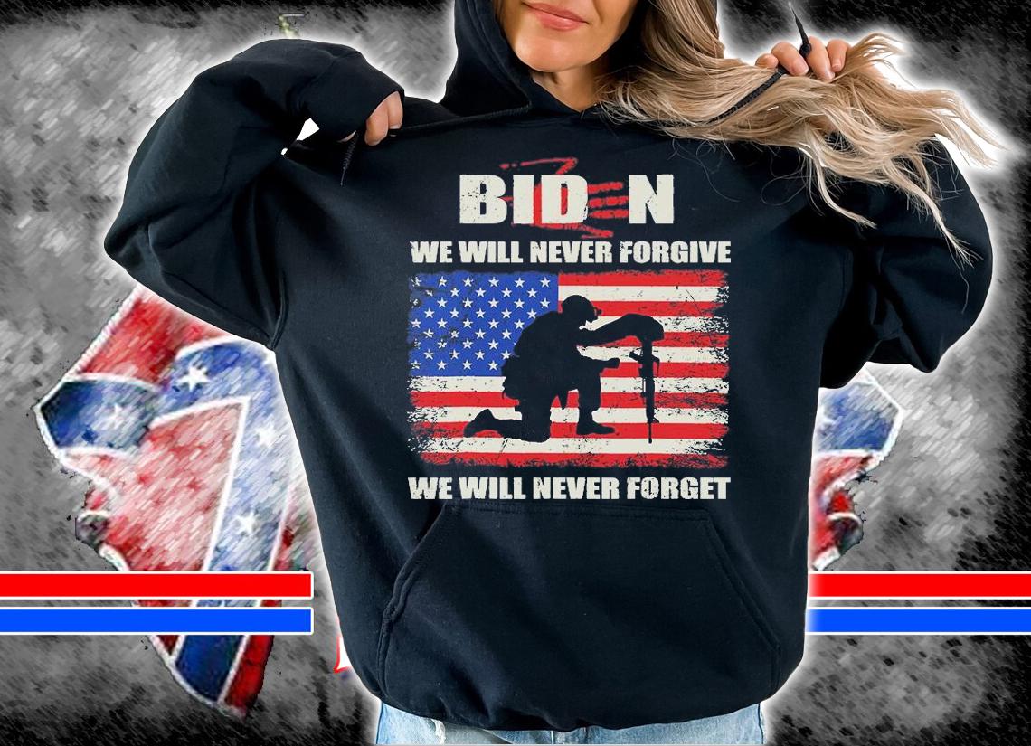 Biden We Will Never Forget We Will Never Forget Biden Blood Hand T-Shirt t-shirt