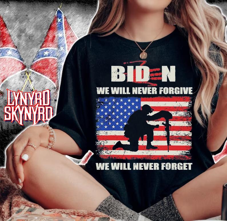 Biden We Will Never Forget We Will Never Forget Biden Blood Hand T-Shirt t-shirt