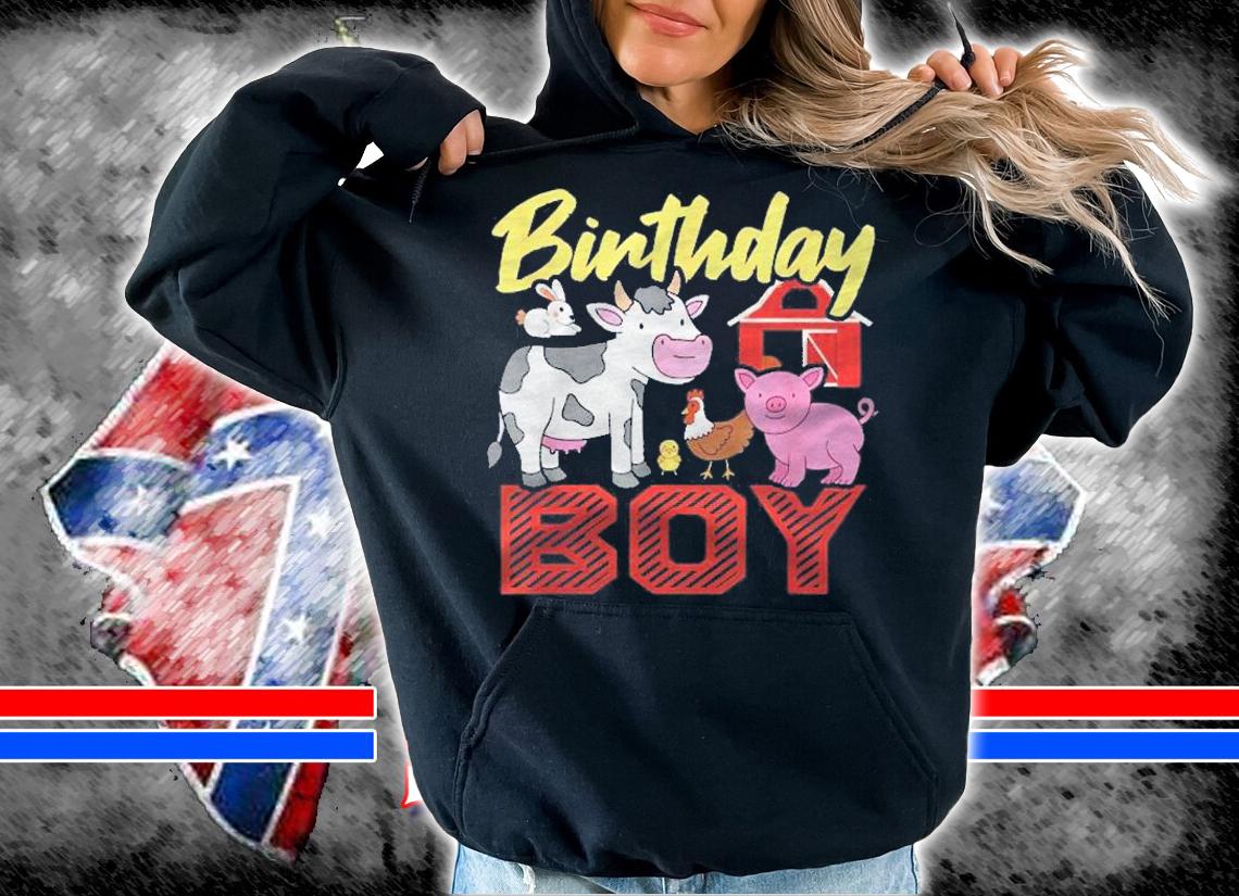 Birthday Boy Crew Farm Animals Birthday Party Supplies Gift Shirt t-shirt