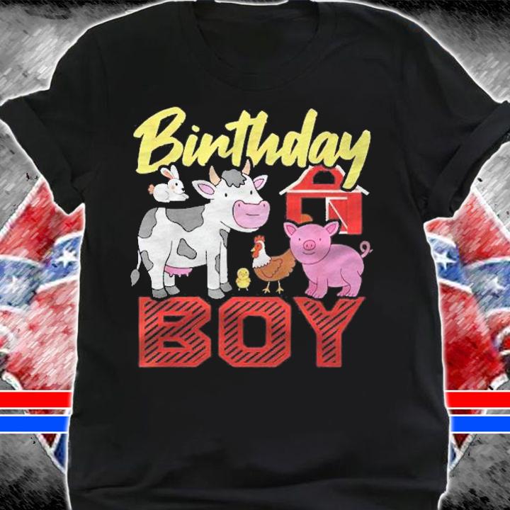 Birthday Boy Crew Farm Animals Birthday Party Supplies Gift Shirt t-shirt