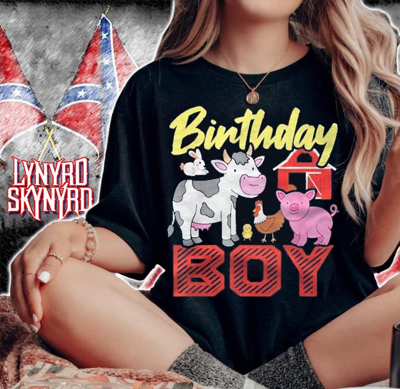 Birthday Boy Crew Farm Animals Birthday Party Supplies Gift Shirt t-shirt