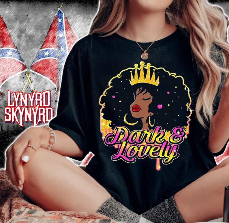 Black History Dark Lovely Black Queen Black Girl T-Shirt t-shirt