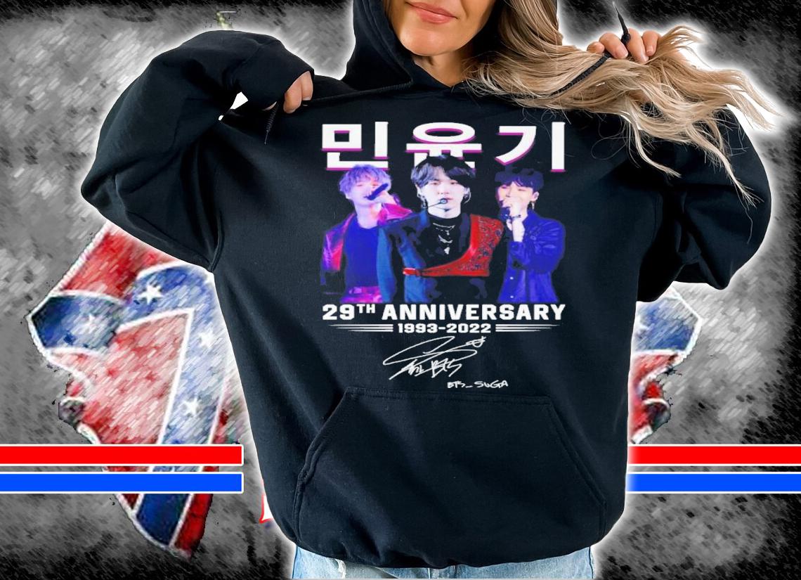 BTS Suga 29th anniversary 1993 2022 signature shirt t-shirt hoodie