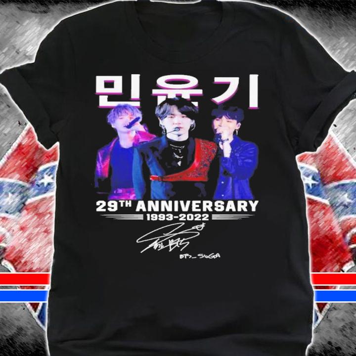 BTS Suga 29th anniversary 1993 2022 signature shirt t-shirt shirt
