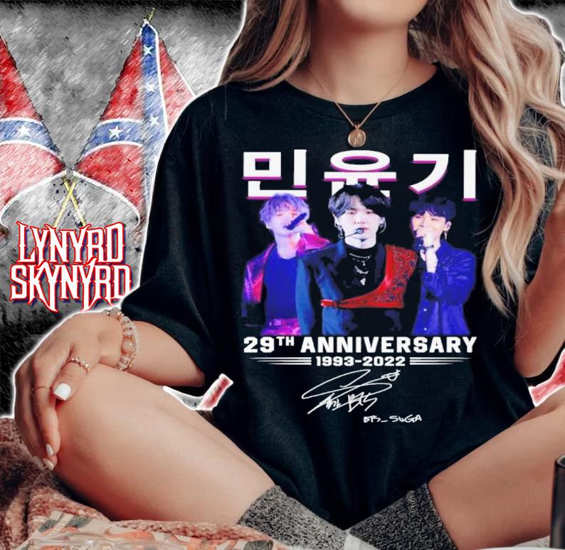 BTS Suga 29th anniversary 1993 2022 signature shirt t-shirt woman shirt