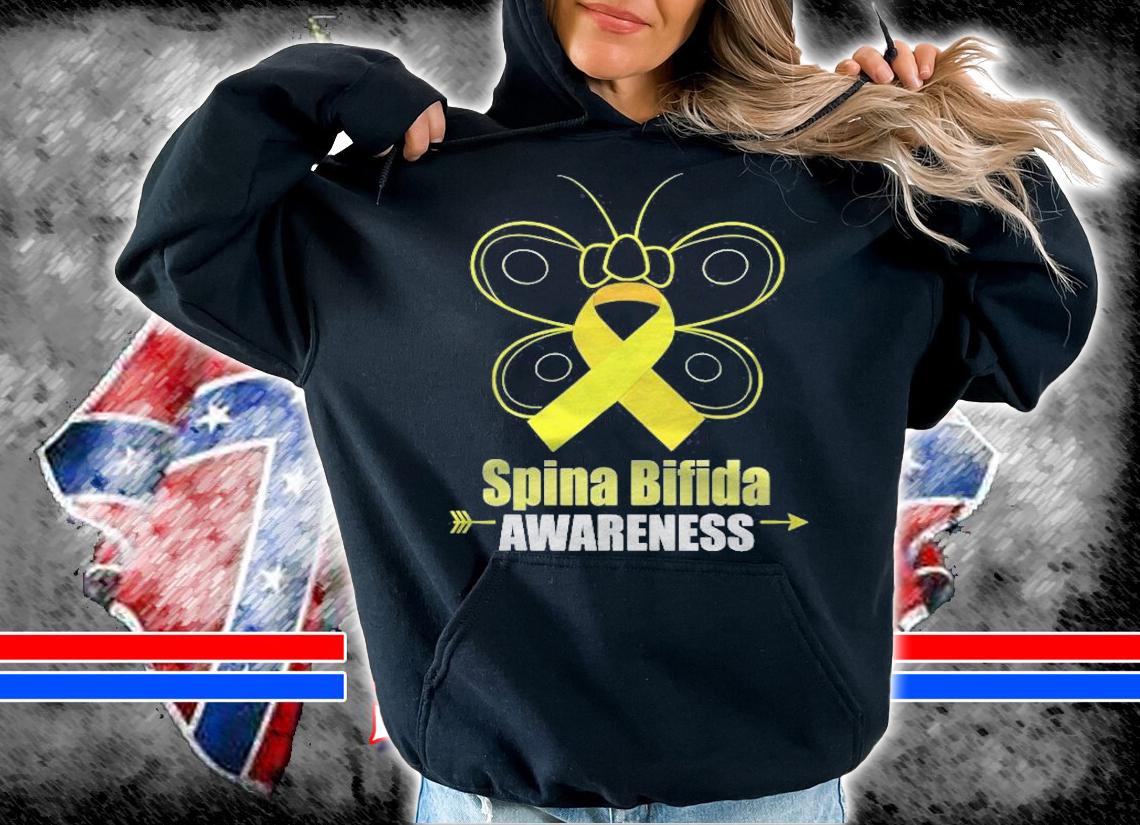 Butterfly Spina Bifida Ribbon Spina Bifida Awareness T-shirt t-shirt