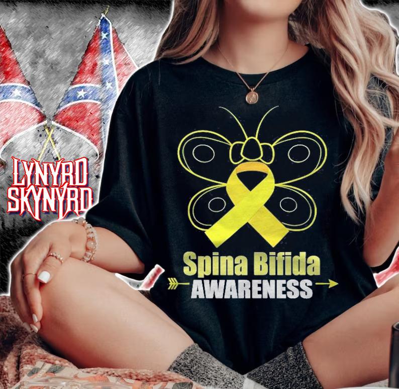 Butterfly Spina Bifida Ribbon Spina Bifida Awareness T-shirt t-shirt