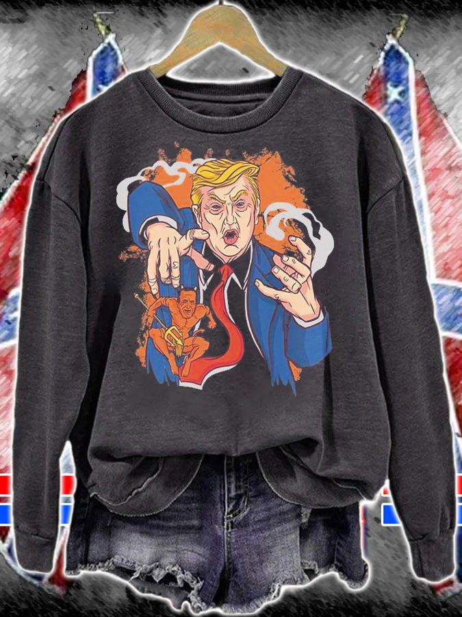 Donald Trump Evil Biden Funny T-Shirt t-shirt sweatshirt