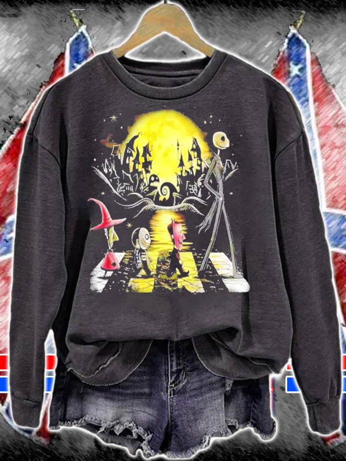 Jack Skellington And Friends Walking Abbey Road Halloween Shirt t-shirt