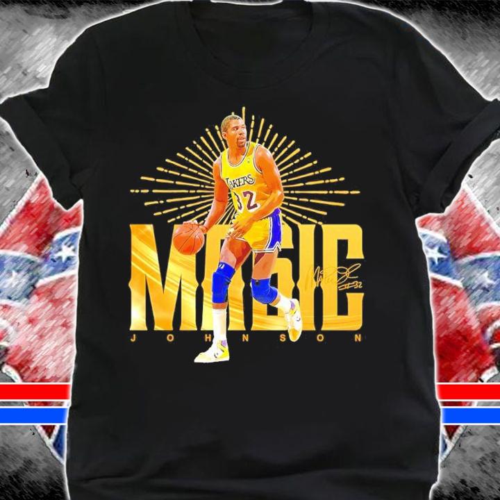 Magic Johnson Los Angeles Lakers Basketball Shirt t-shirt