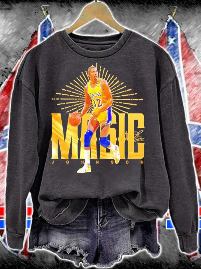 Magic Johnson Los Angeles Lakers Basketball Shirt t-shirt