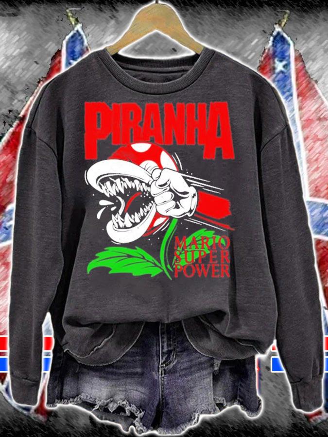 Piranha Mario Super Power Shirt t-shirt sweatshirt