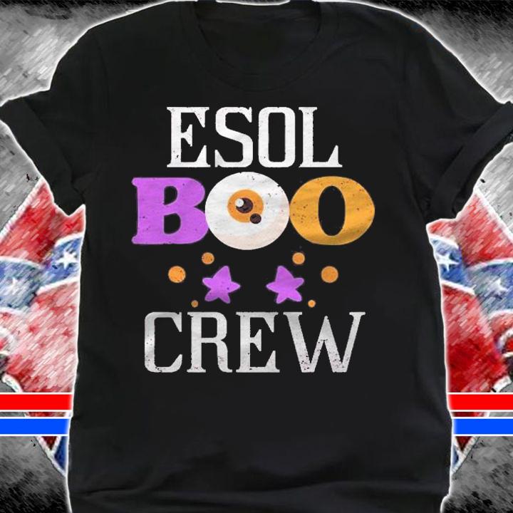 Funny Halloween Teacher Pun Esol Boo Crew Matching Costume Shirt t-shirt