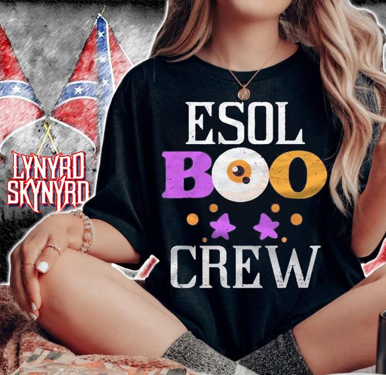 Funny Halloween Teacher Pun Esol Boo Crew Matching Costume Shirt t-shirt