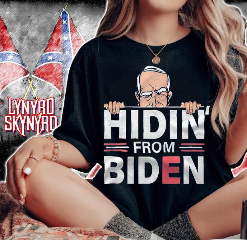 Hidin From Biden Shirt Funny Anti Joe Biden Hiding Political T-Shirt t-shirt woman shirt