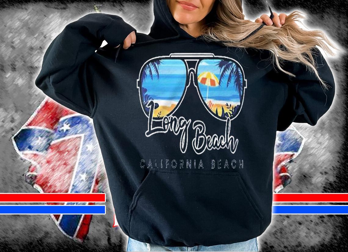 Long Beach California Palm Tree Sunglasses Souvenir Shirt t-shirt