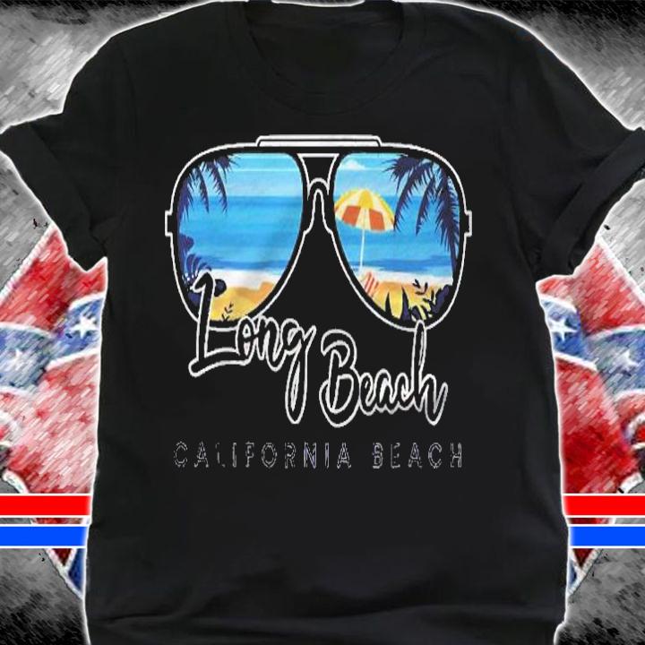 Long Beach California Palm Tree Sunglasses Souvenir Shirt t-shirt