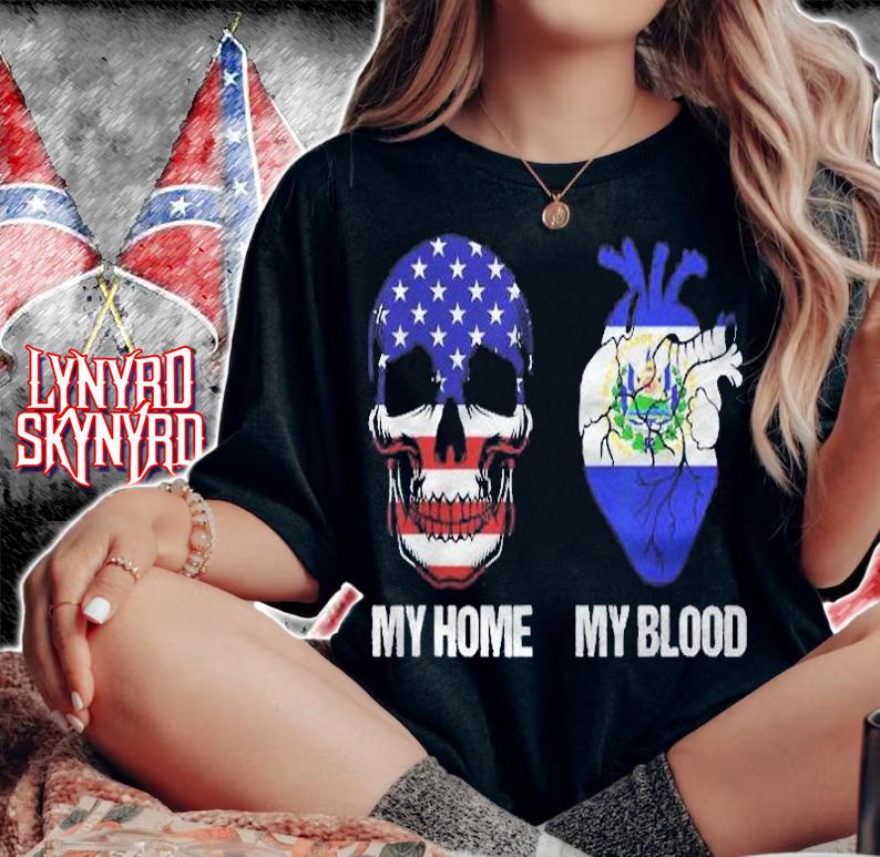 My Home My Blood El Salvador Salvadorian Shirt t-shirt woman shirt