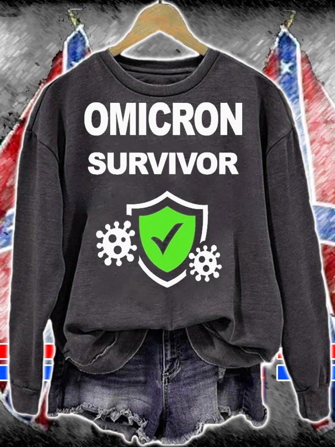 Omicron Survivor 2022 Survived Omicron Virus Delta T-Shirt t-shirt sweatshirt