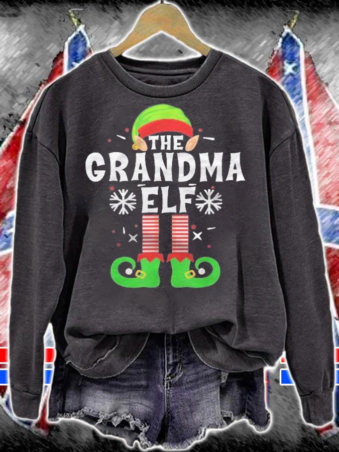The Grandma Elf Christmas Funny Family Matching Pajamas Elf Shirt t-shirt sweatshirt
