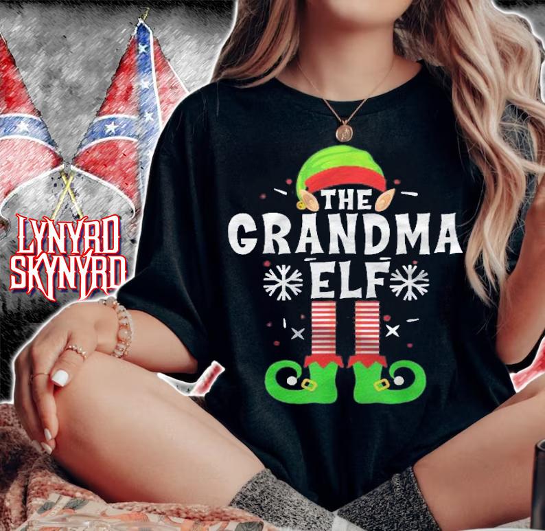 The Grandma Elf Christmas Funny Family Matching Pajamas Elf Shirt t-shirt woman shirt