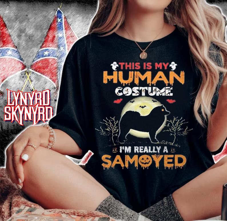 This Is My Human Costume Im Really A Samoyed Halloween Shirt t-shirt