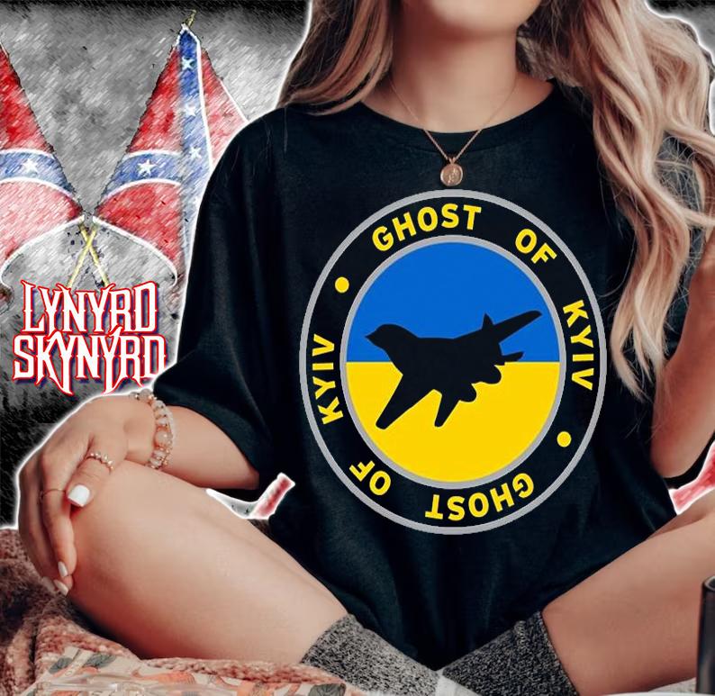 Ukraine Ghost Of Kyiv Patch T-Shirt t-shirt woman shirt