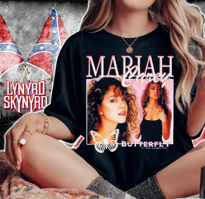 Vintage Style Mariah Carey Butterfly Shirt t-shirt