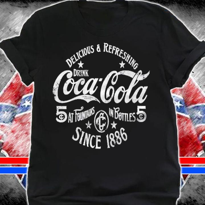 Womens Coca Cola Delicious And Refreshing Distressed Sale Sign Logo T-shirt t-shirt shirt