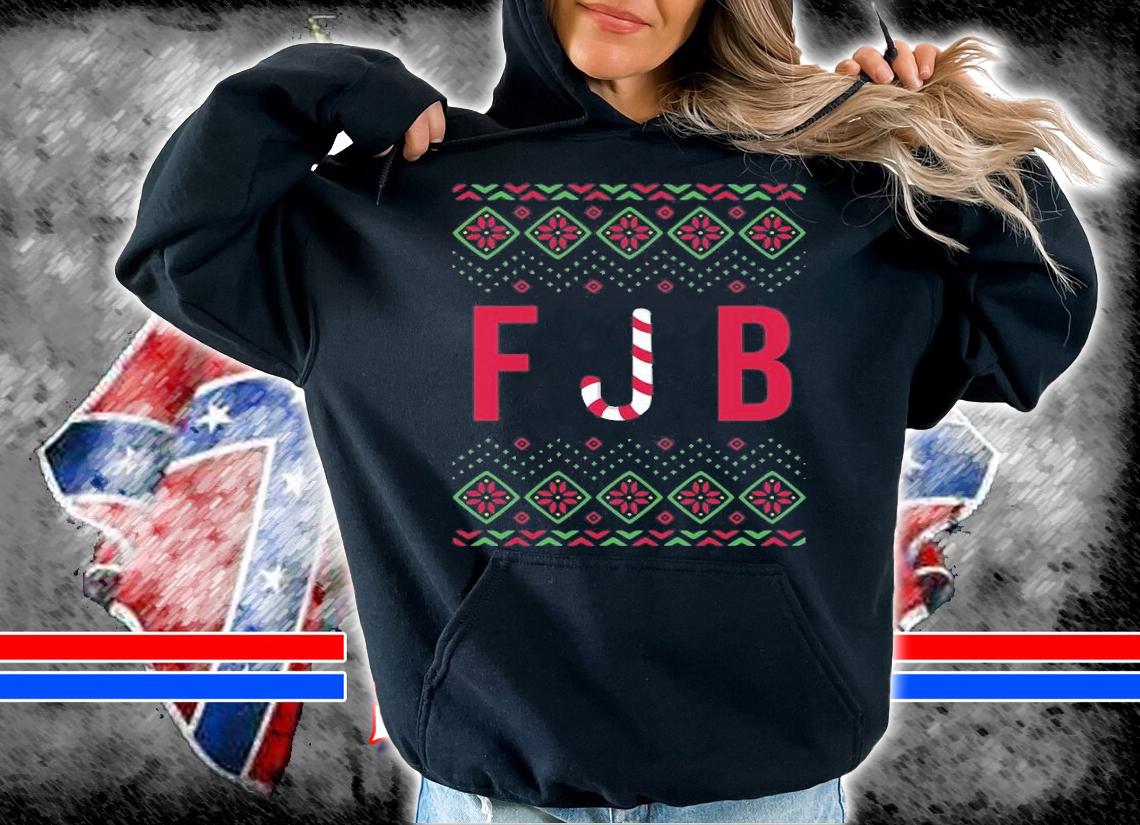 FJB Ugly Christmas Anti Biden Candy Cane Christmas T-Shirt t-shirt