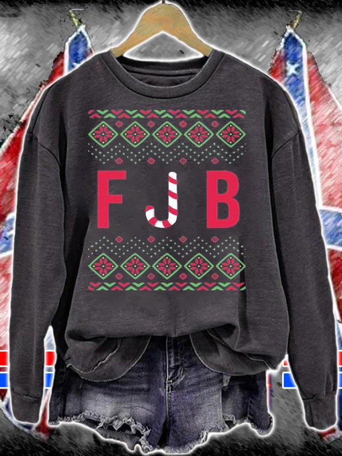 FJB Ugly Christmas Anti Biden Candy Cane Christmas T-Shirt t-shirt