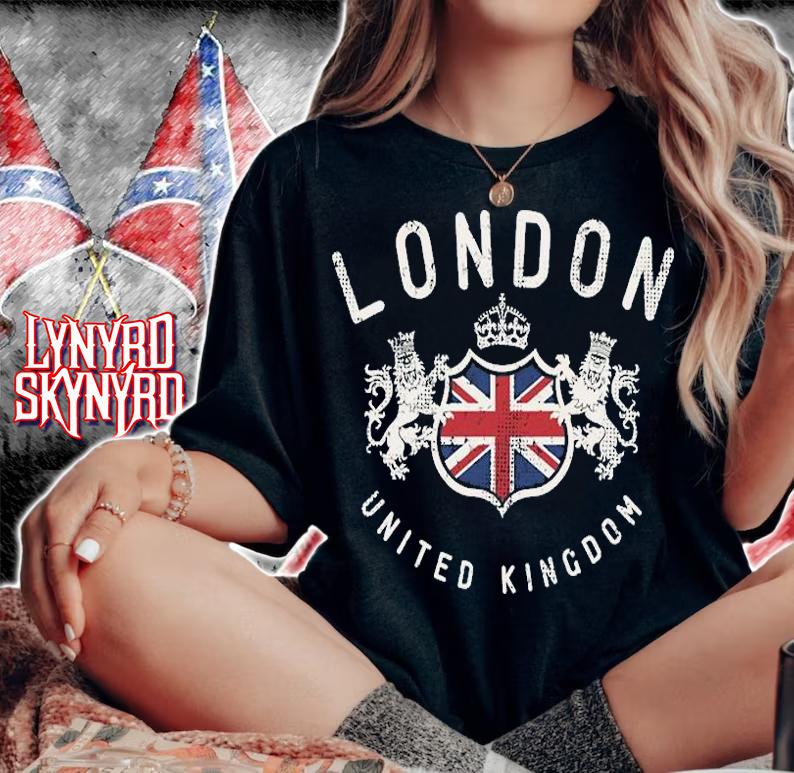 London Great Britain Vintage Crown T-Shirt t-shirt woman shirt