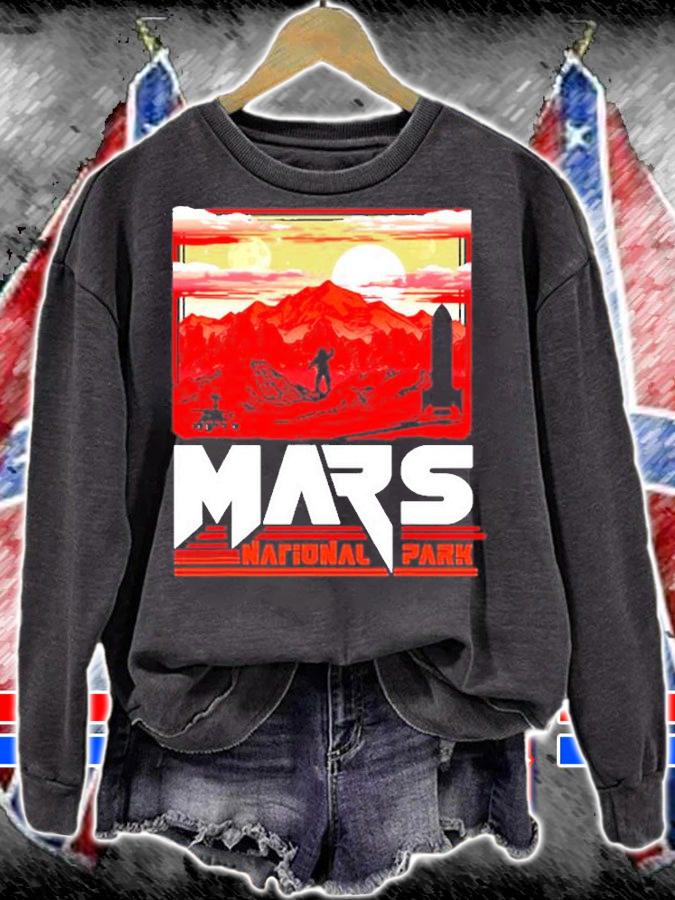 Mars National Park Vintage Sci-Fi Martian Exploration Space T-Shirt t-shirt sweatshirt