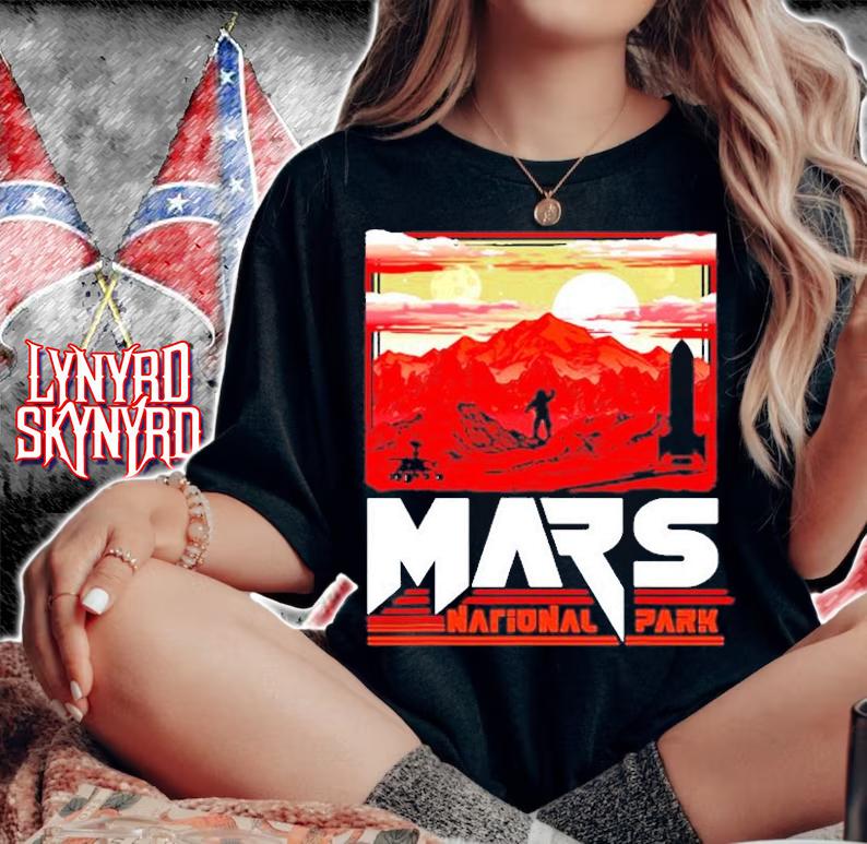 Mars National Park Vintage Sci-Fi Martian Exploration Space T-Shirt t-shirt woman shirt