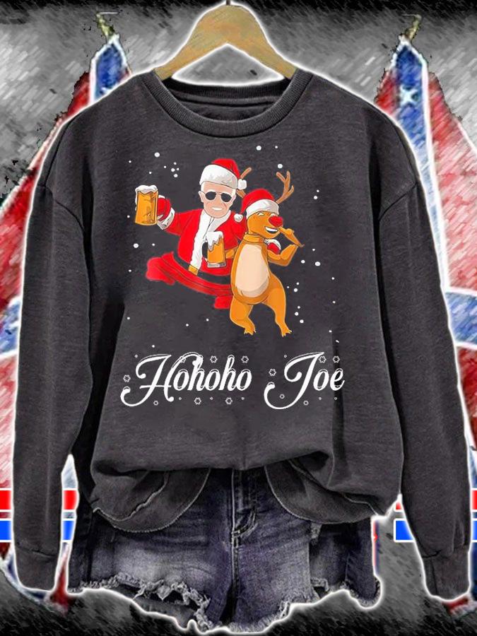 Merry Christmas With Biden Hohoho Joe Reindeer Beer T-Shirt t-shirt sweatshirt