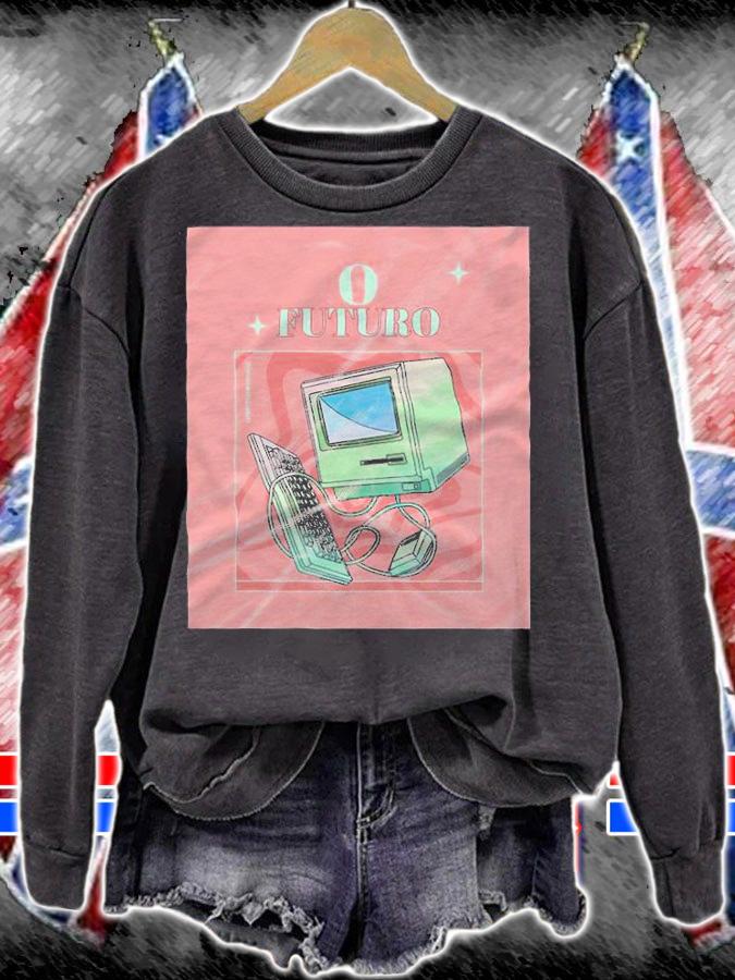 Old Vintage Computer with Waves T-shirt t-shirt